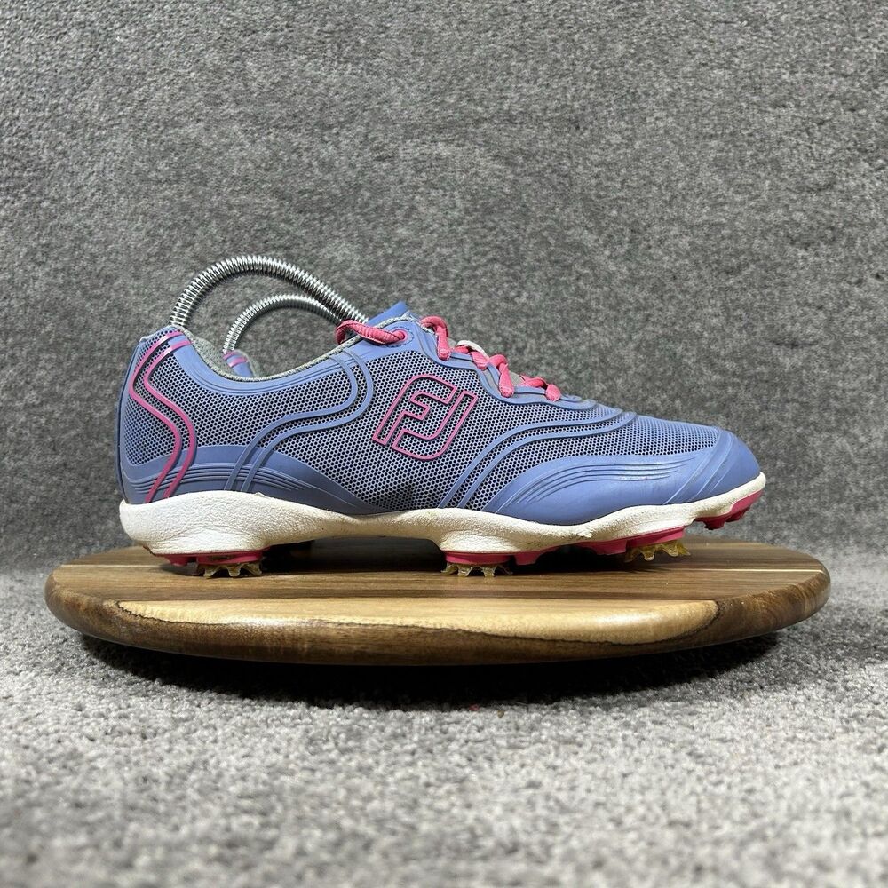 Footjoy Aspire 98896 Women's Size 8.5 Periwinkle Pink Spiked Golf Shoes Used